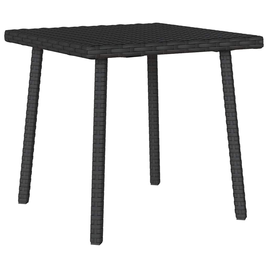 Garden Coffee Table Rectangular Black 40x40x37 cm Poly Rattan