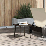 Garden Coffee Table Rectangular Brown 40x40x37 cm Poly Rattan