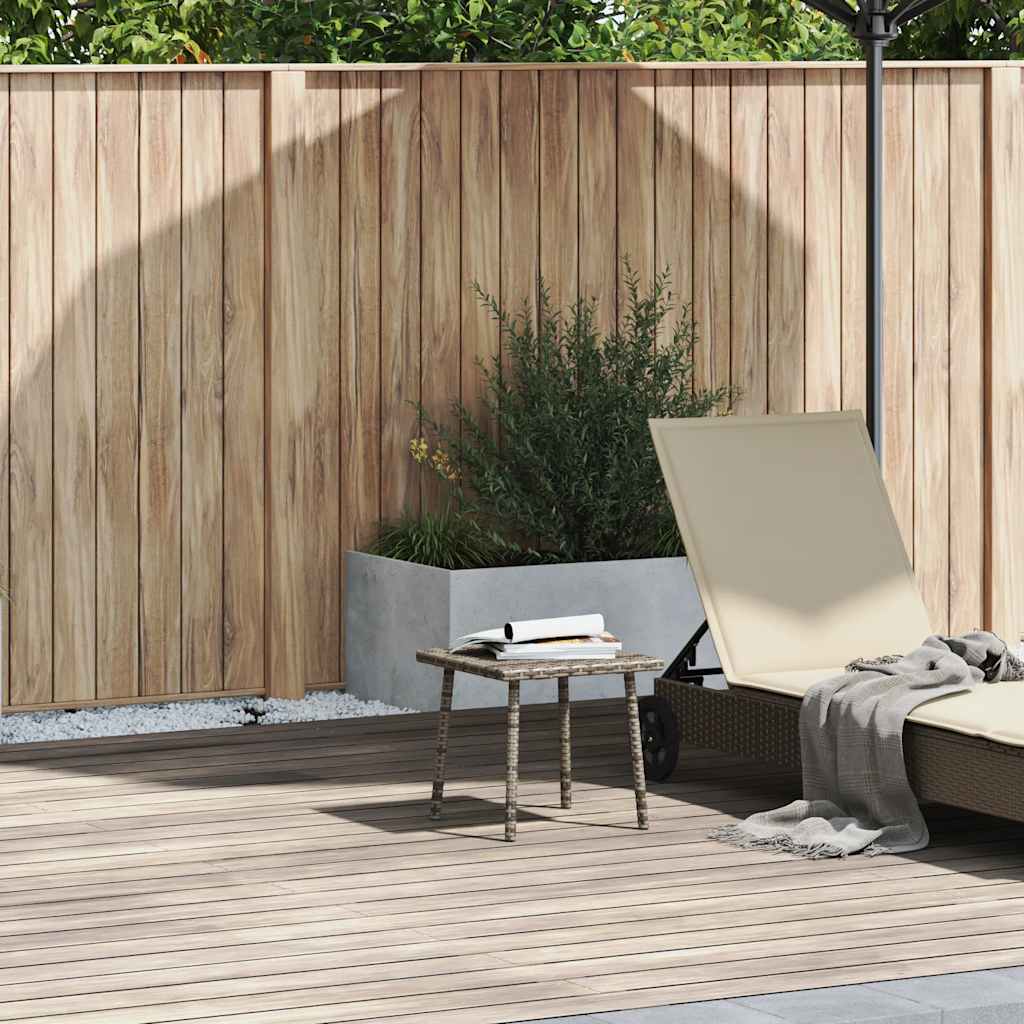 Garden Coffee Table Rectangular Grey 40x40x37 cm Poly Rattan