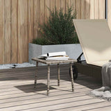 Garden Coffee Table Rectangular Grey 40x40x37 cm Poly Rattan
