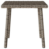 Garden Coffee Table Rectangular Grey 40x40x37 cm Poly Rattan