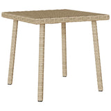 Garden Coffee Table Rectangular Beige 40x40x37 cm Poly Rattan