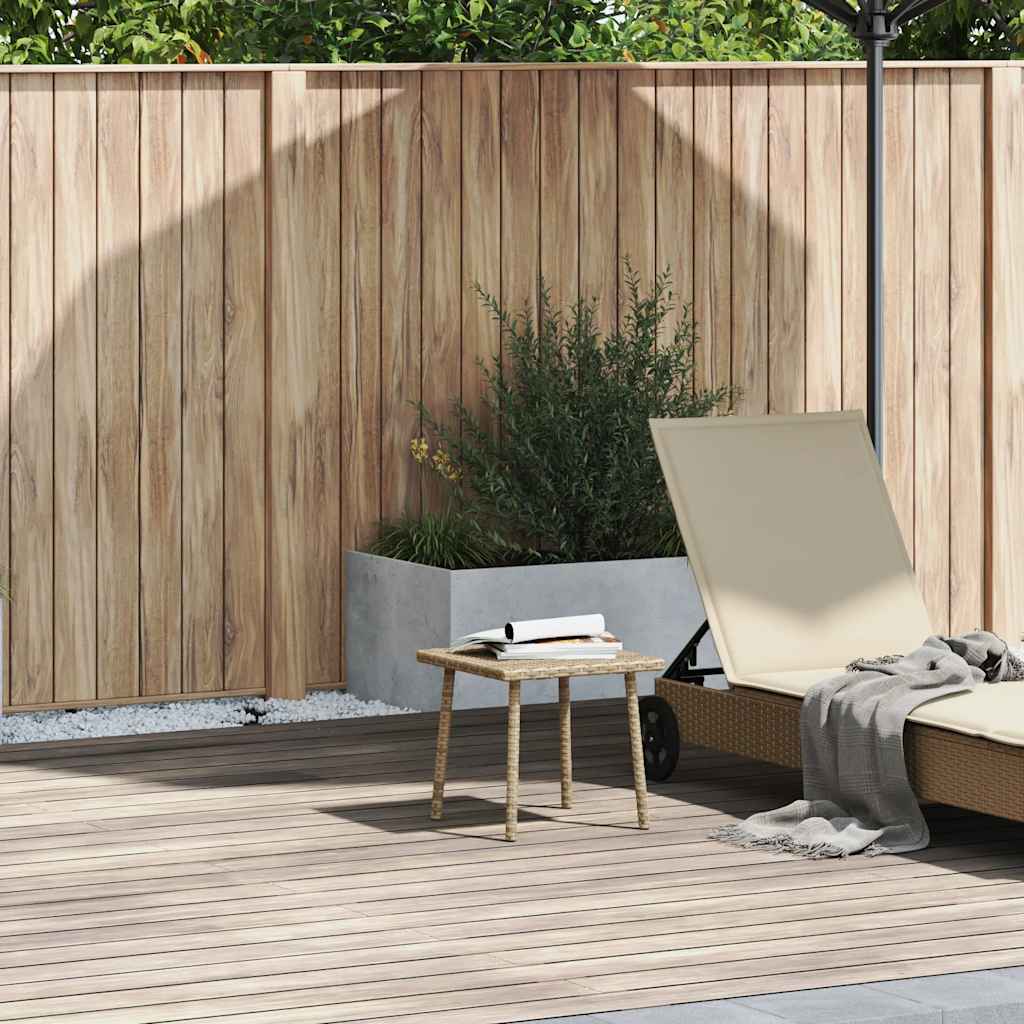 Garden Coffee Table Rectangular Beige 40x40x37 cm Poly Rattan