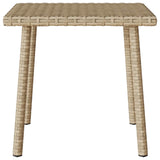 Garden Coffee Table Rectangular Beige 40x40x37 cm Poly Rattan