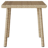 Garden Coffee Table Rectangular Beige 40x40x37 cm Poly Rattan