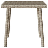 Garden Coffee Table Rectangular Light Grey 40x40x37 cm Poly Rattan