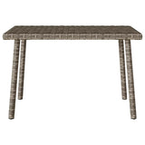 Garden Coffee Table Rectangular Grey 60x40x37 cm Poly Rattan