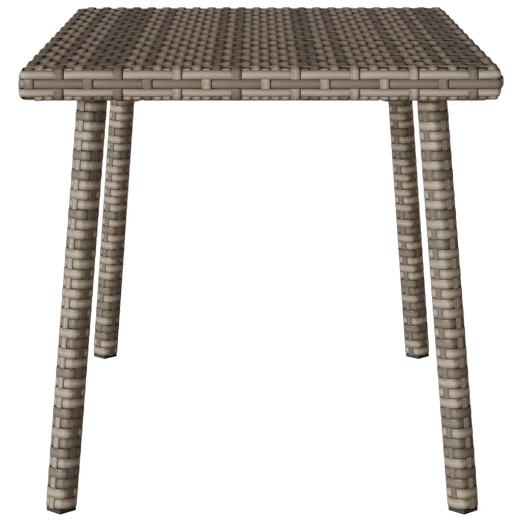 Garden Coffee Table Rectangular Grey 60x40x37 cm Poly Rattan
