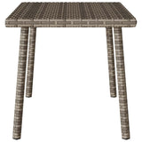 Garden Coffee Table Rectangular Grey 60x40x37 cm Poly Rattan