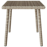 Garden Coffee Table Rectangular Light Grey 60x40x37 cm Poly Rattan