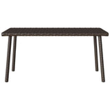 Garden Coffee Table Rectangular Brown 80x40x37 cm Poly Rattan