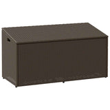 Garden Storage Box Brown 110x50x58 cm Poly Rattan