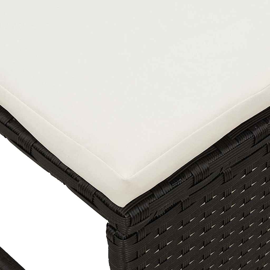 Garden Sofa Set 6 pcs Black, cream Poly Rattan