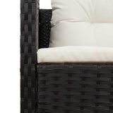 Garden Sofa Set 6 pcs Black, cream Poly Rattan