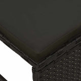 Garden Sofa Set 6 pcs Black Poly Rattan