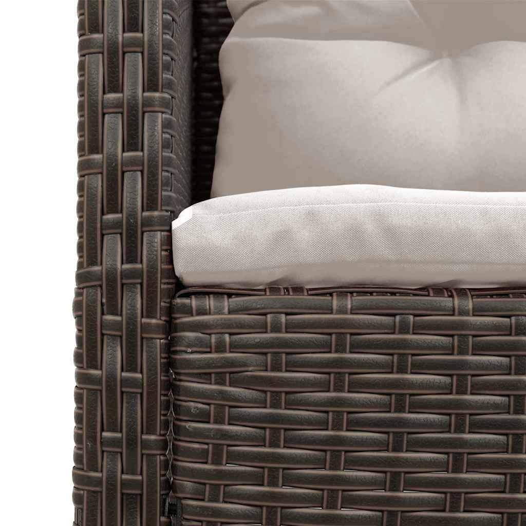 Garden Sofa Set 6 pcs Brown, cream Poly Rattan