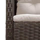Garden Sofa Set 6 pcs Brown, cream Poly Rattan