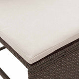 Garden Sofa Set 6 pcs Brown, cream Poly Rattan
