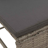 Outdoor Sofa Set Grey and dark grey Rattan, tempered glass Medium
