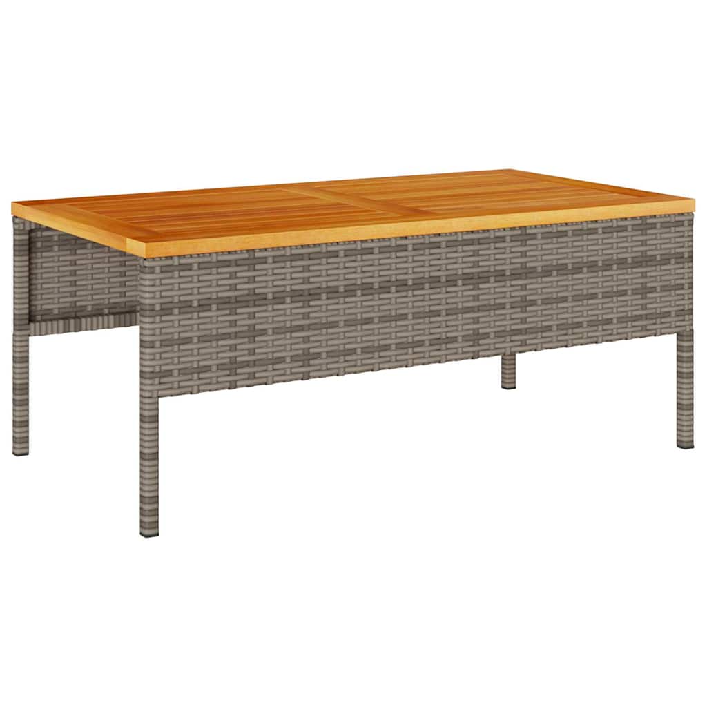 Outdoor Sofa Set Grey and dark grey Rattan, tempered glass Medium