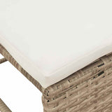 Garden Sofa Set 6 pcs Beige, cream Poly Rattan