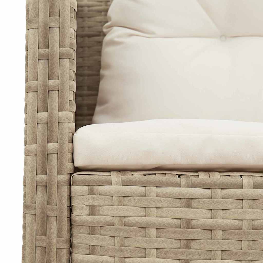 Garden Sofa Set 6 pcs Beige, cream Poly Rattan