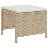 Garden Sofa Set 6 pcs Beige, cream Poly Rattan