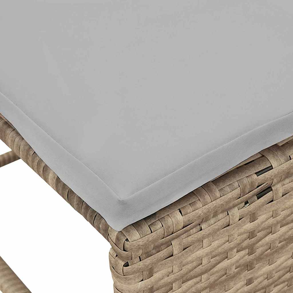 Garden Sofa Set 6 pcs Beige, light grey Poly Rattan
