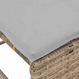 Garden Sofa Set 6 pcs Beige, light grey Poly Rattan