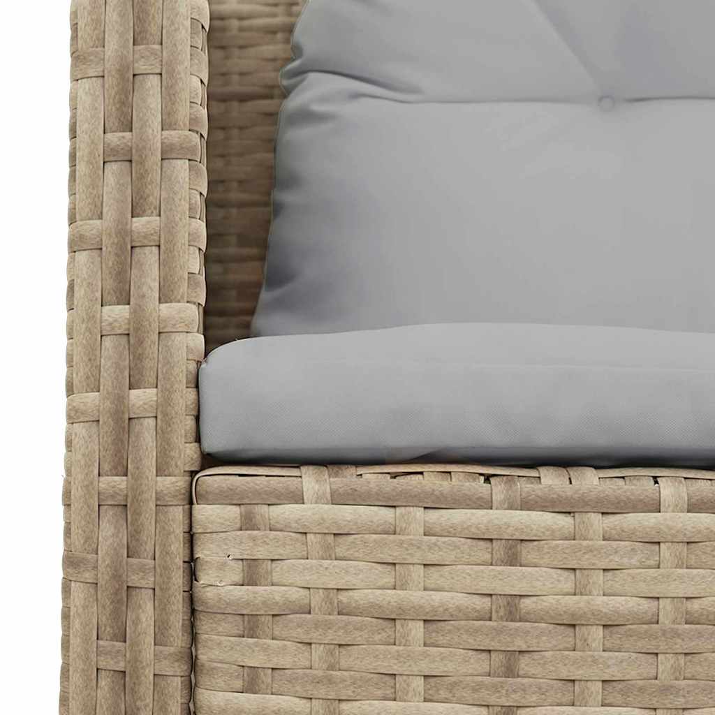 Garden Sofa Set 6 pcs Beige, light grey Poly Rattan