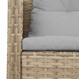 Garden Sofa Set 6 pcs Beige, light grey Poly Rattan