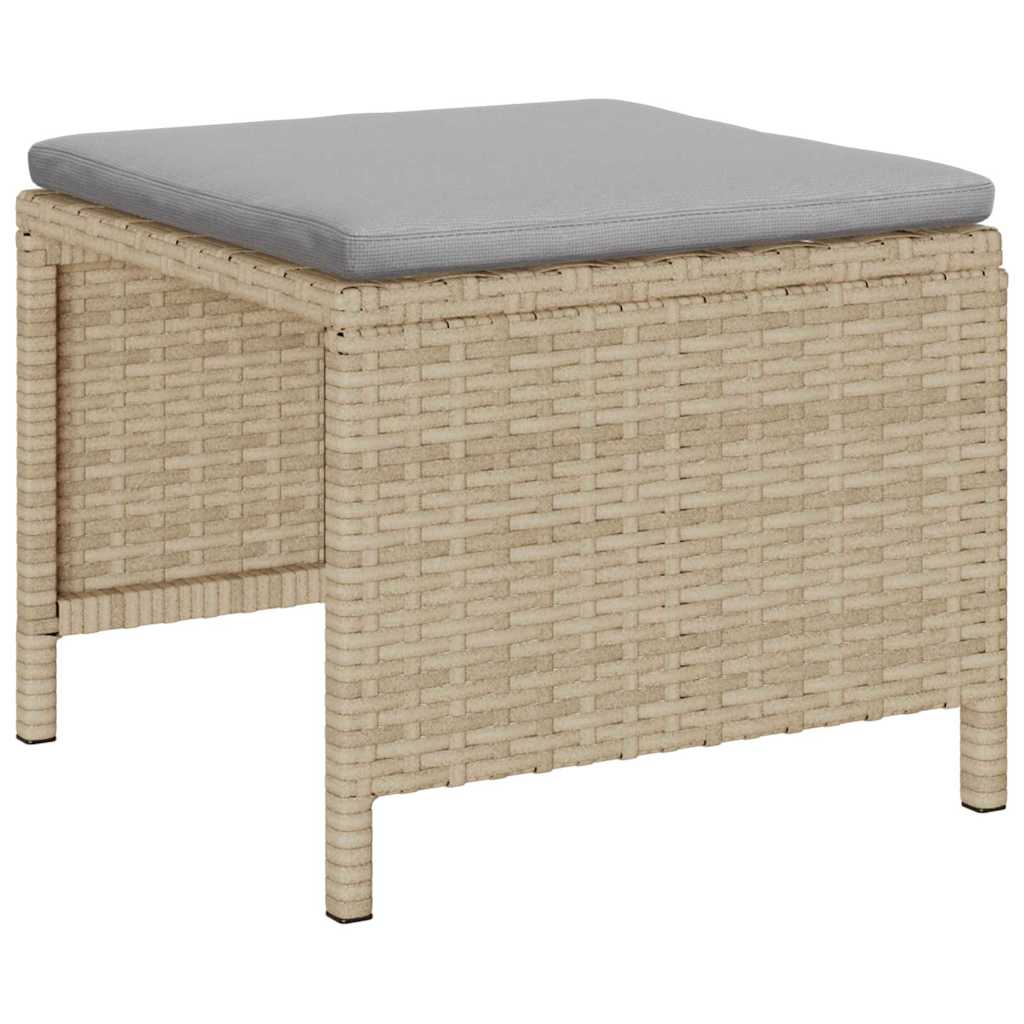 Garden Sofa Set 6 pcs Beige, light grey Poly Rattan