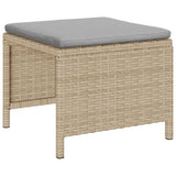 Garden Sofa Set 6 pcs Beige, light grey Poly Rattan