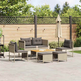 Garden Sofa Set 6 pcs Light grey, dark grey Poly Rattan