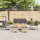 Garden Sofa Set 6 pcs Light grey, dark grey Poly Rattan