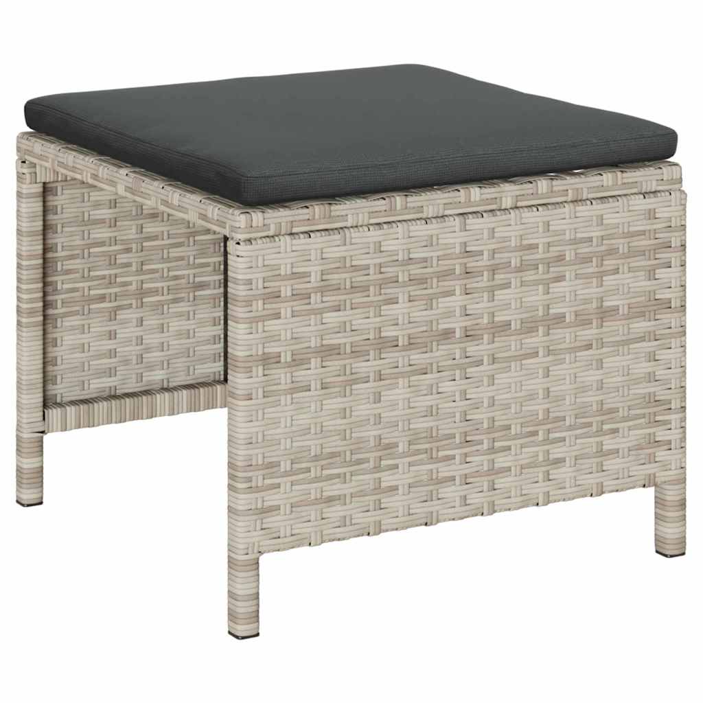 Garden Sofa Set 6 pcs Light grey, dark grey Poly Rattan