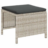 Garden Sofa Set 6 pcs Light grey, dark grey Poly Rattan