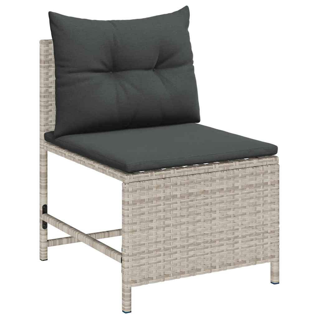 Garden Sofa Set 6 pcs Light grey, dark grey Poly Rattan