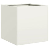 Planter White 40x40x40 cm Cold-rolled Steel