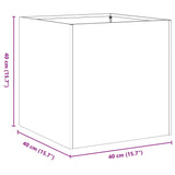 Planter White 40x40x40 cm Cold-rolled Steel