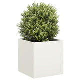 Planter White 40x40x40 cm Cold-rolled Steel