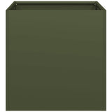 Planter Olive Green 40x40x40 cm Cold-rolled Steel