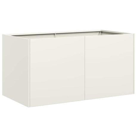 Planter White 80x40x40 cm Cold-rolled Steel