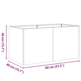 Planter White 80x40x40 cm Cold-rolled Steel