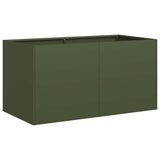 Planter Olive Green 80x40x40 cm Cold-rolled Steel