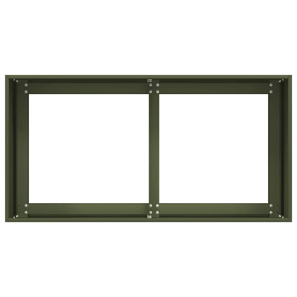 Planter Olive Green 80x40x40 cm Cold-rolled Steel