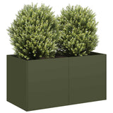 Planter Olive Green 80x40x40 cm Cold-rolled Steel