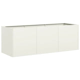 Planter White 120x40x40 cm Cold-rolled Steel