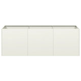 Planter White 120x40x40 cm Cold-rolled Steel