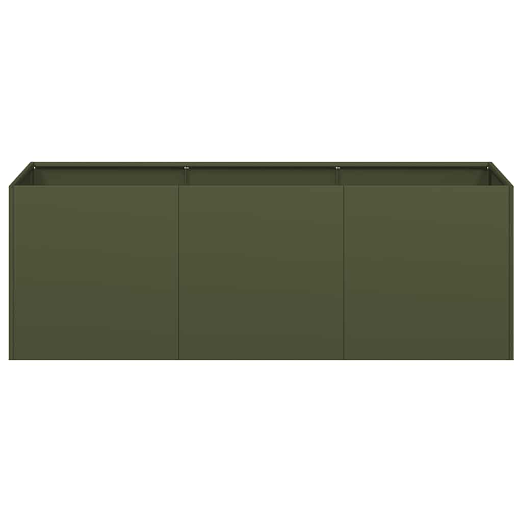 Planter Olive Green 120x40x40 cm Cold-rolled Steel